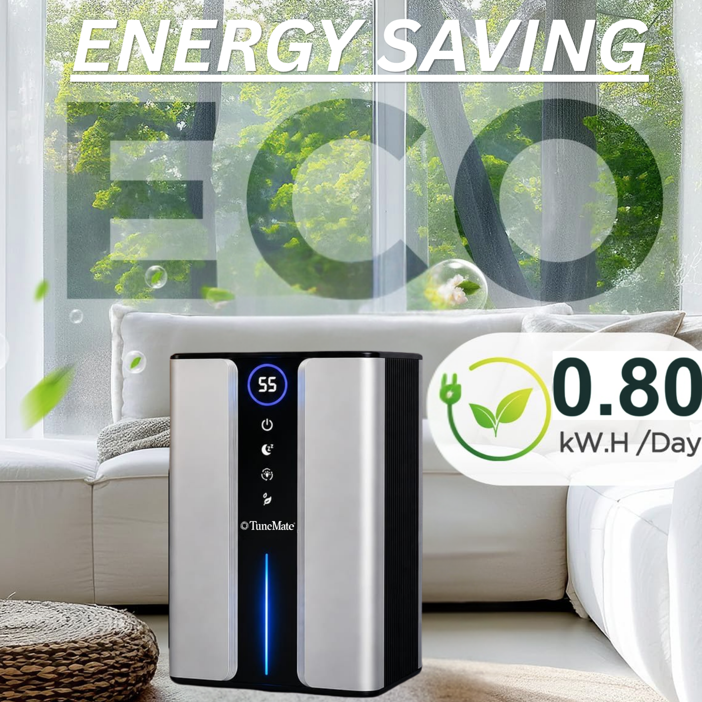 TUNEMATE® 3000ml Dehumidifier | AU Plug | 970 sq ft Coverage